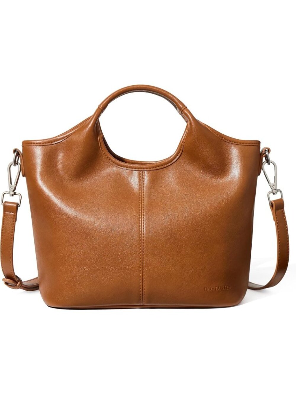 Soft Vegan Leather Crossbody Handbag | Stylish Zip Satchel Purse for Women